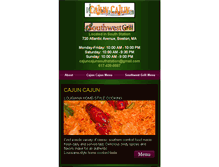 Tablet Screenshot of cajunsouthwestgrill.com